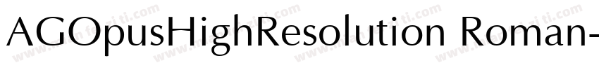 AGOpusHighResolution Roman字体转换